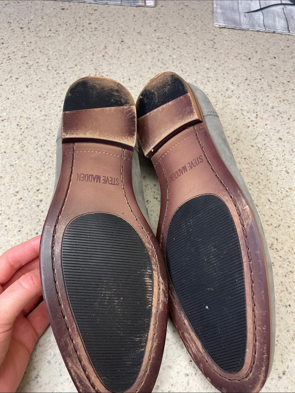 Steve Madden Gray Suede Bit-Detail Slip-On Loafers